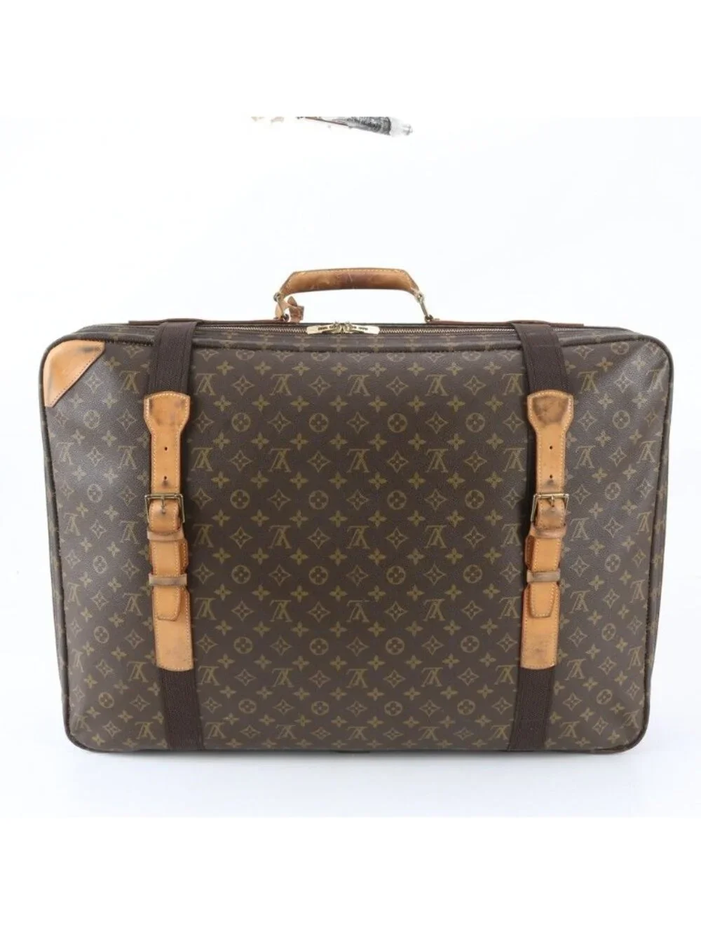 Louis Vuitton Monogram Satellite 70 Leather Boston Bag Tote Carry